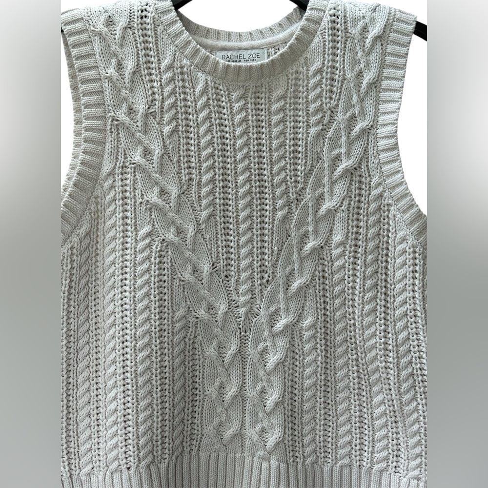 Rachel Zoe Cable Knit Sweater Vest Size S - Picture 4 of 10